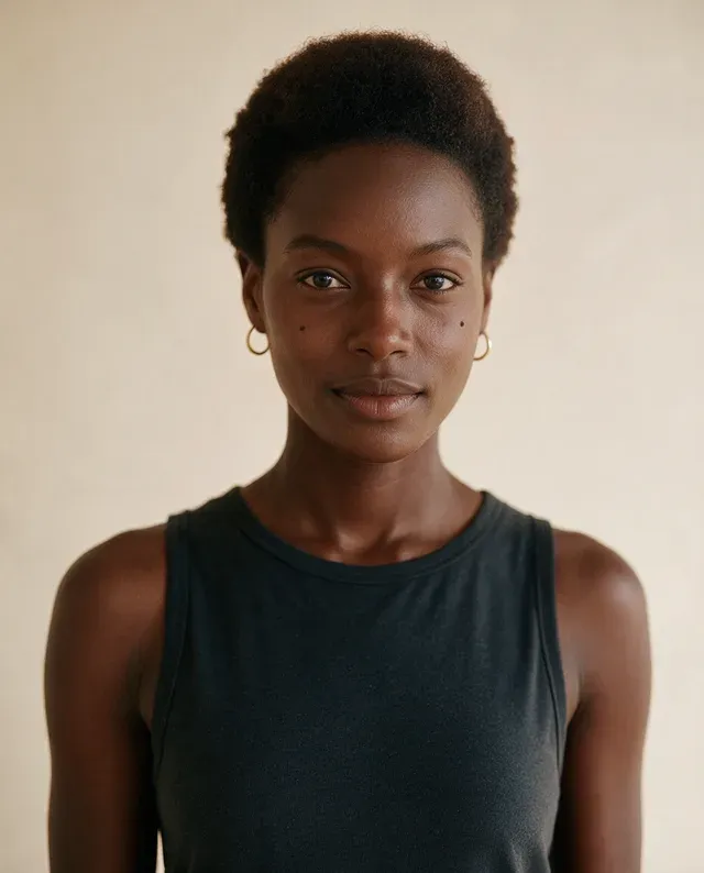 Amara, a Black presenter based in the United Kingdom